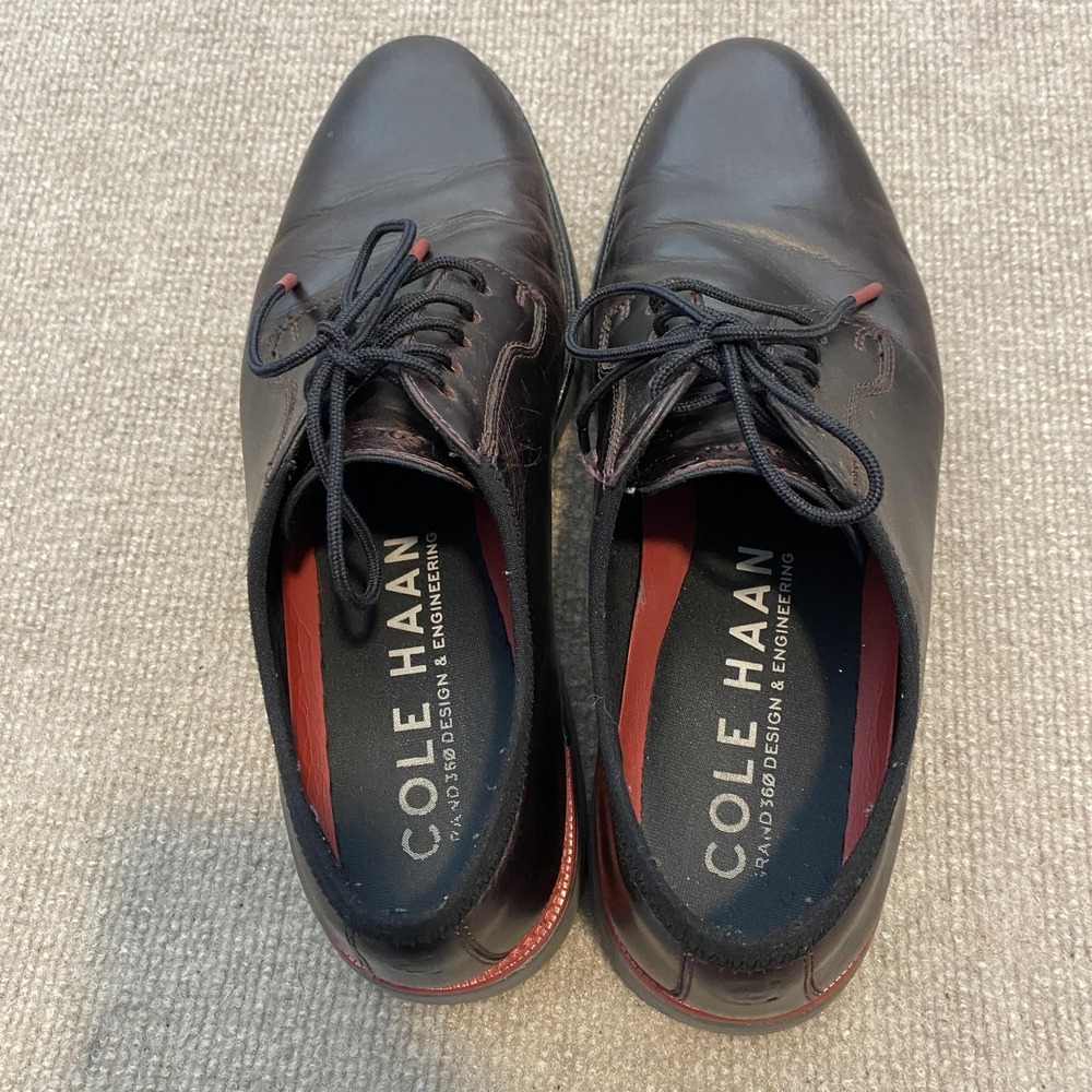 Cole Haan Grand 360 Shoes Mens Size 10 M Brown Leather Derby Dress C34112 - Picture 7 of 11